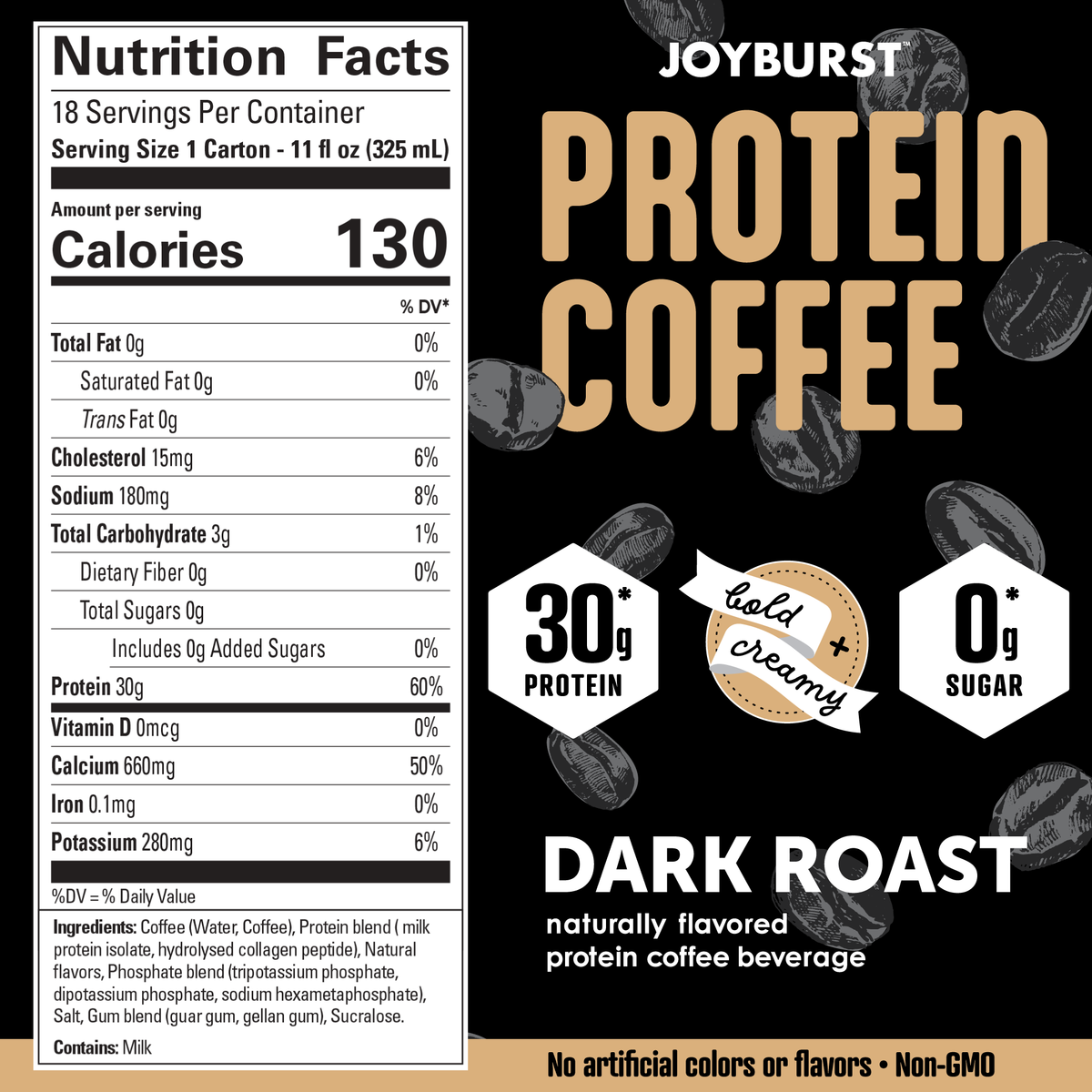 NEW! Joyburst Protein Coffee Dark Roast