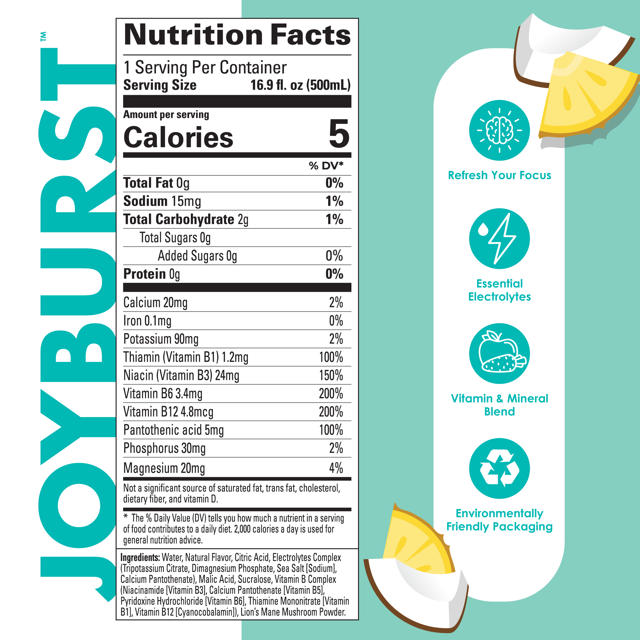 Joyburst Hydration Pineapple Coconut - 12 Pack