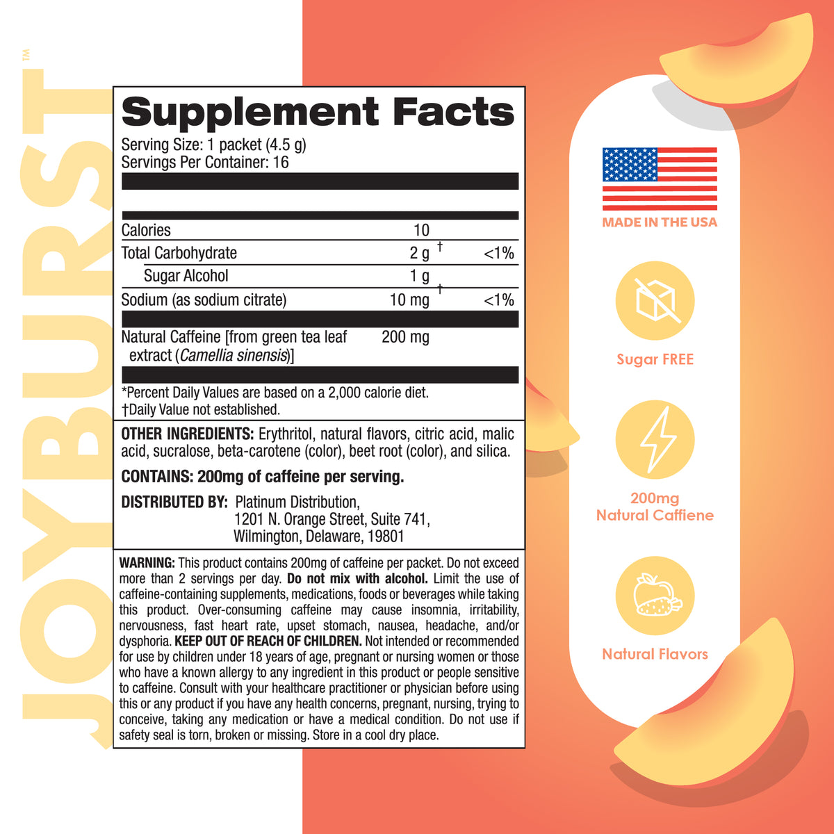 Joyburst Energy Stick - Peach Mango